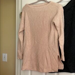 LOFT Cream Crew Neck Sweater Soft Knit
